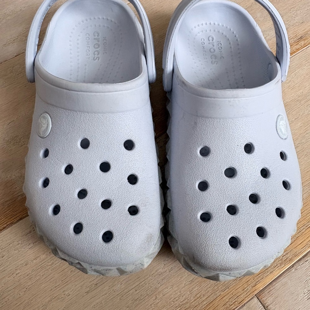CROCS Kids White Slip-On Clog Sandals